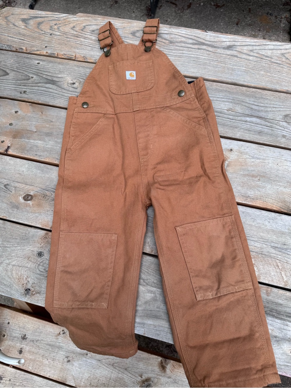 Carhartt Tan/Brown Kids' Duck Canvas Overalls